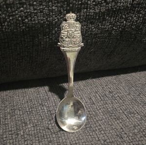 Silver Denmark Crest Souvenir Spoon
